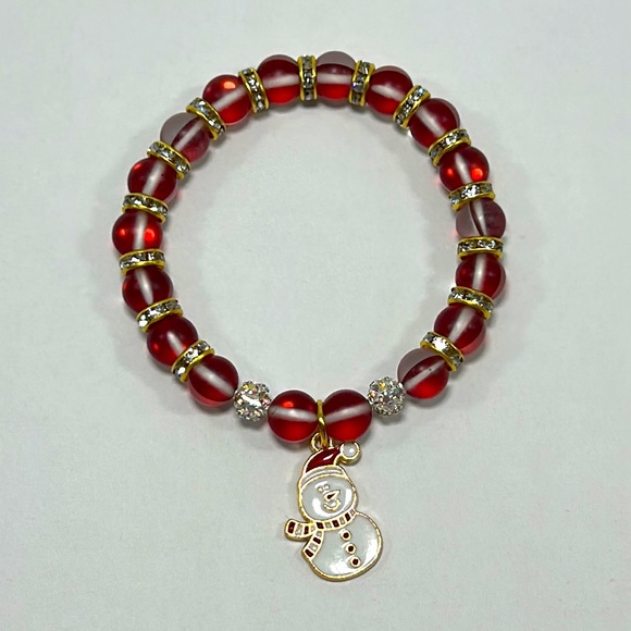 Handmade Christmas Bracelet with Aura Quartz Crystals! - Picture 4 of 6